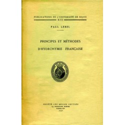 Principes et méthodes d’hydronymie française