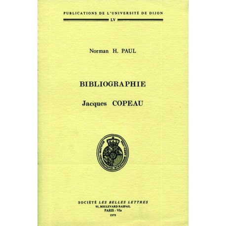 Bibliographie Jacques COPEAU 