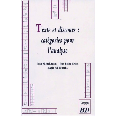 Texte et discours : catégories pour l’analyse